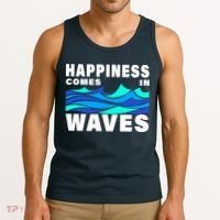 Happiness Comes In Waves Tank Top thumb 3