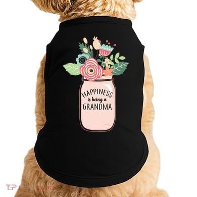Happiness Is Being A Grandma Flower Doggie Tank