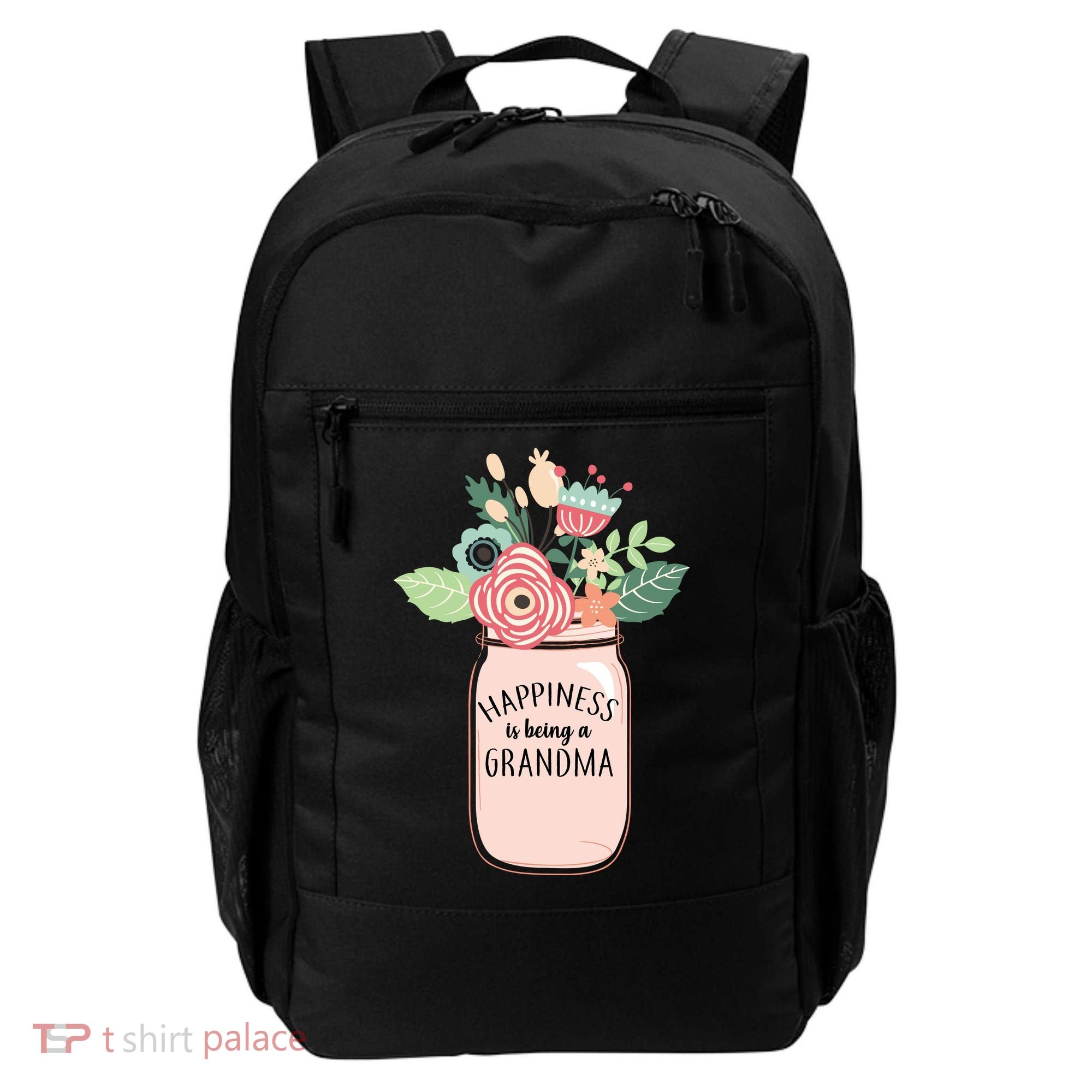 Happiness Is Being A Grandma Flower Backpack