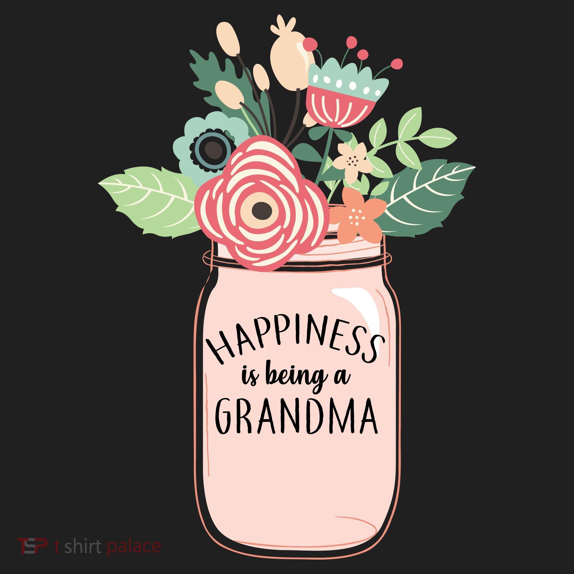 Happiness Is Being A Grandma Flower Beanie