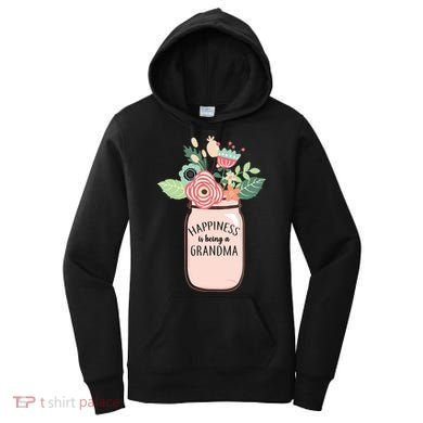 Happiness Is Being A Grandma Flower Women's Hoodie