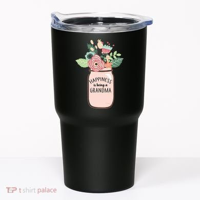 Happiness Is Being A Grandma Flower Tumbler