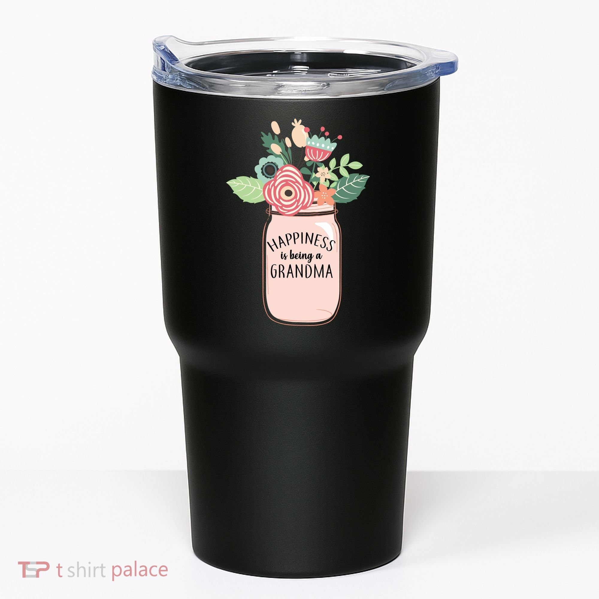 Happiness Is Being A Grandma Flower Tumbler