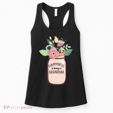 Happiness Is Being A Grandma Flower Women's Tank Top