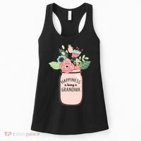 Happiness Is Being A Grandma Flower Women's Tank Top thumb 0