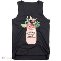 Happiness Is Being A Grandma Flower Tank Top thumb 0