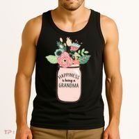 Happiness Is Being A Grandma Flower Tank Top thumb 3