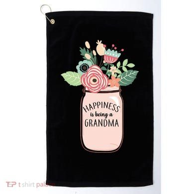 Happiness Is Being A Grandma Flower Golf Towel