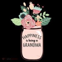 Happiness Is Being A Grandma Flower Tote Bag thumb 4
