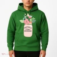Happiness Is Being A Grandma Flower Hoodie thumb 2