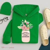 Happiness Is Being A Grandma Flower Hoodie thumb 4