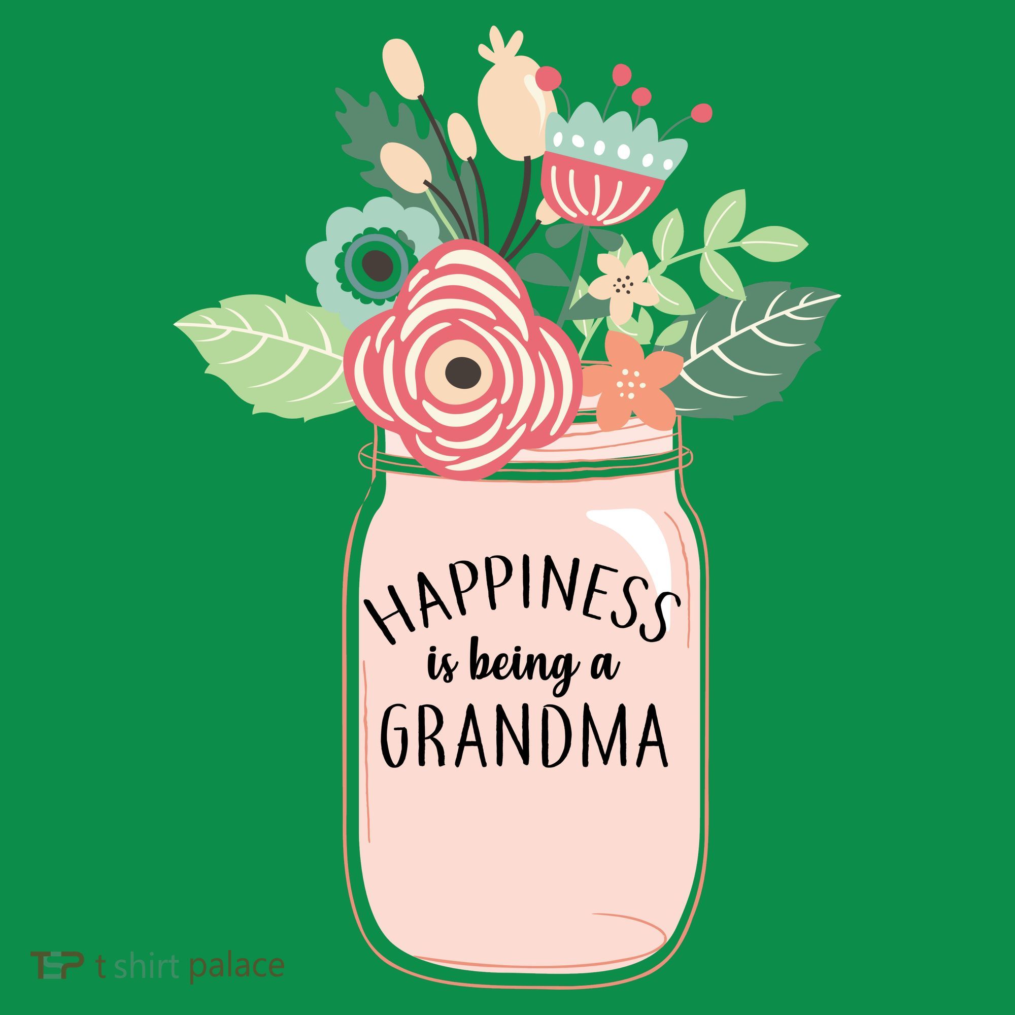 Happiness Is Being A Grandma Flower Long Sleeve Shirt