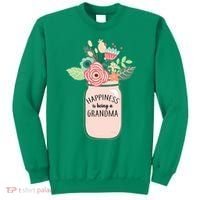 Happiness Is Being A Grandma Flower Sweatshirt thumb 0
