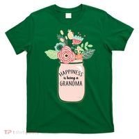 Happiness Is Being A Grandma Flower T-Shirt thumb 0