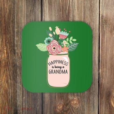 Happiness Is Being A Grandma Flower Coaster