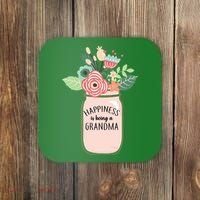 Happiness Is Being A Grandma Flower Coaster thumb 0