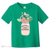 Happiness Is Being A Grandma Flower Toddler T-Shirt thumb 0