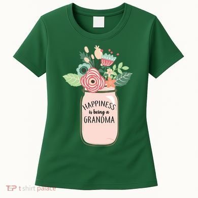 Happiness Is Being A Grandma Flower Women's T-Shirt