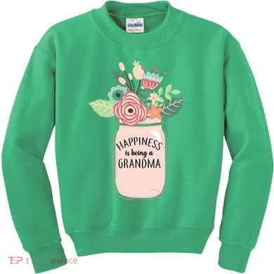 Happiness Is Being A Grandma Flower Kids Sweatshirt