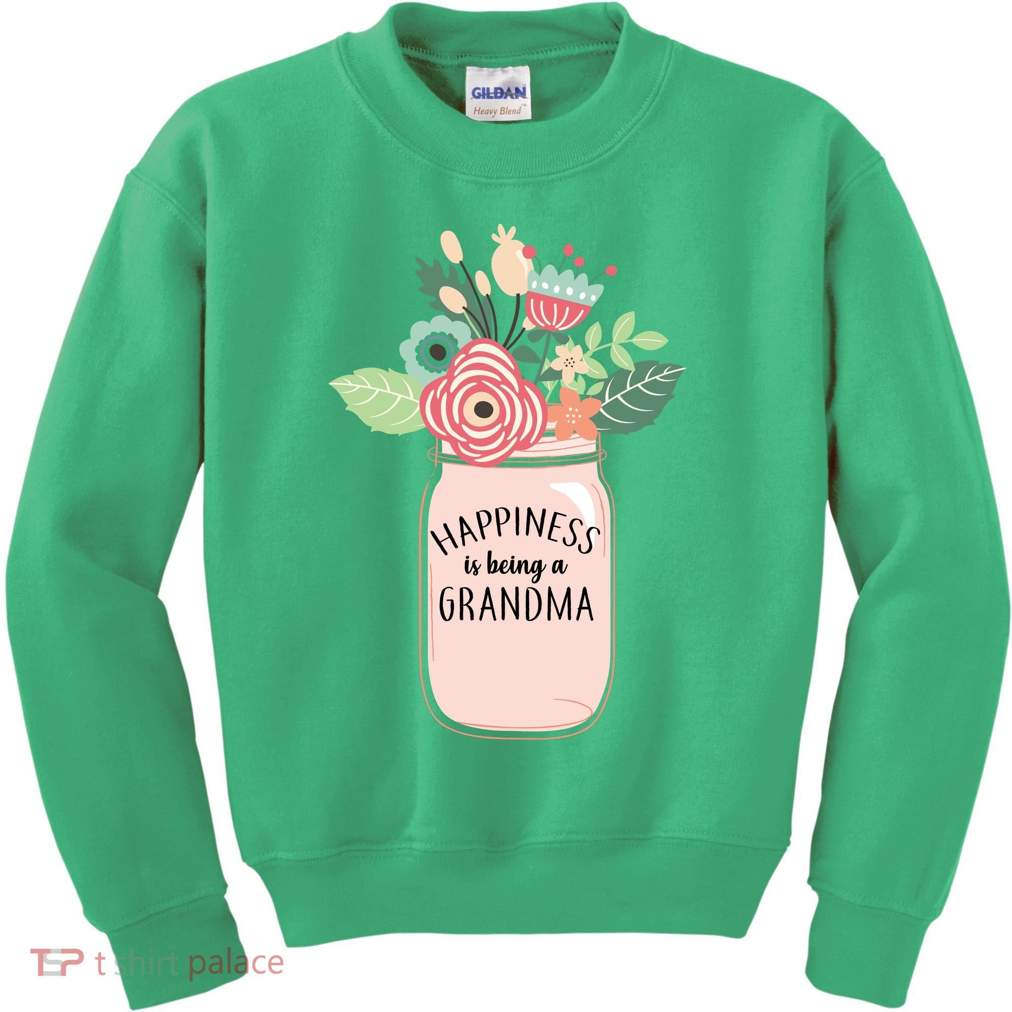 Happiness Is Being A Grandma Flower Kids Sweatshirt