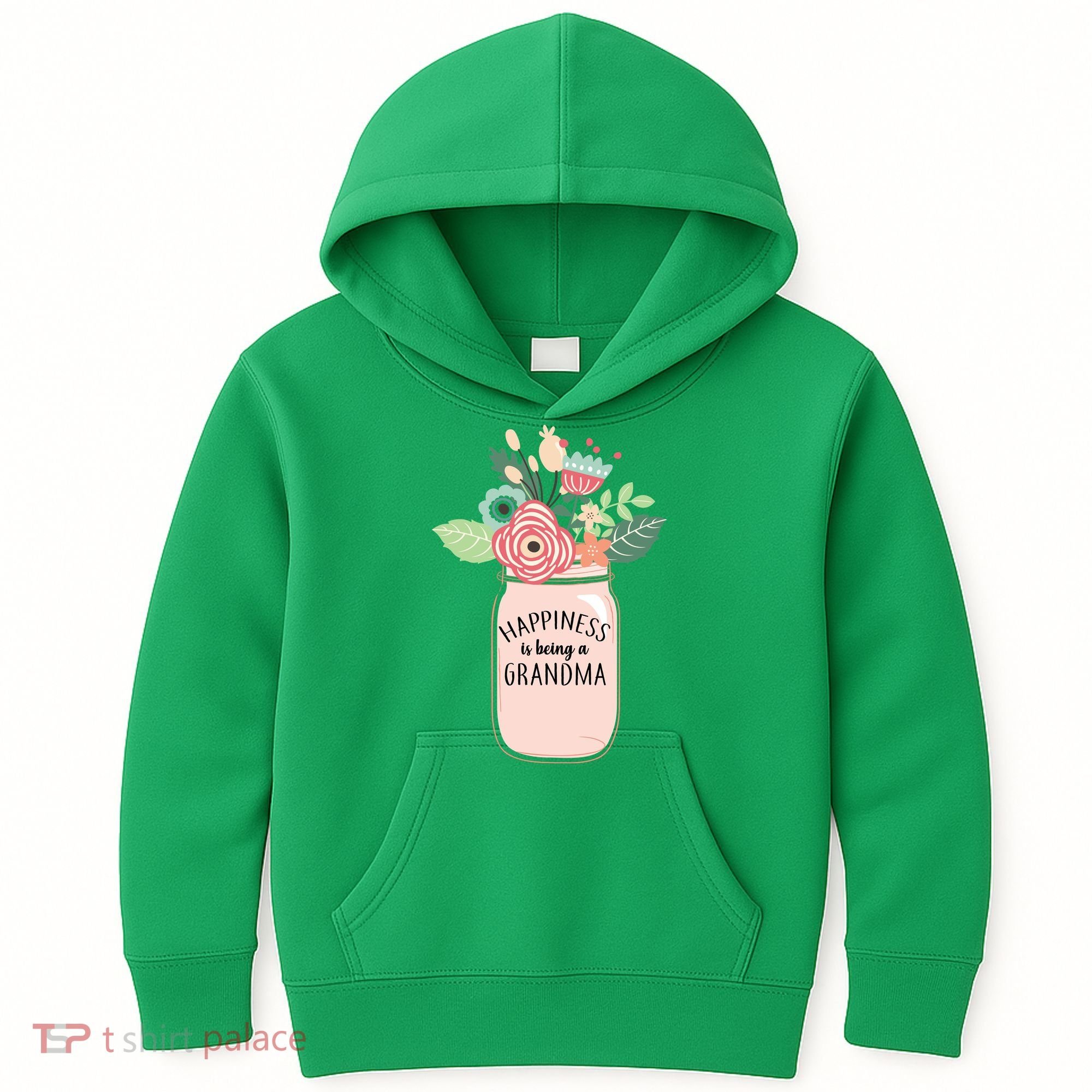 Happiness Is Being A Grandma Flower Kids Hoodie