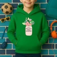 Happiness Is Being A Grandma Flower Kids Hoodie thumb 2