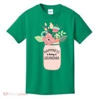 Happiness Is Being A Grandma Flower Kids T-Shirt thumb 0