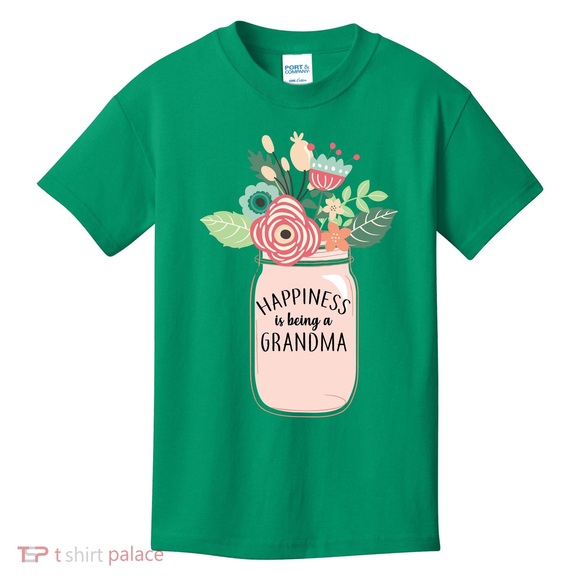 Happiness Is Being A Grandma Flower Kids T-Shirt