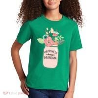 Happiness Is Being A Grandma Flower Kids T-Shirt thumb 2