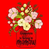 Happiness Is Being A Mamaw Santa Hat thumb 1
