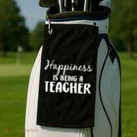 Happiness Is Being A Teacher Golf Towel thumb 2