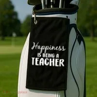 Happiness Is Being A Teacher Golf Towel thumb 2