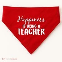 Happiness Is Being A Teacher USA-Made Doggie Bandana thumb 0