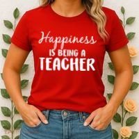 Happiness Is Being A Teacher Women's T-Shirt thumb 2