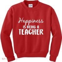 Happiness Is Being A Teacher Kids Sweatshirt thumb 0