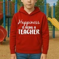 Happiness Is Being A Teacher Kids Hoodie thumb 2