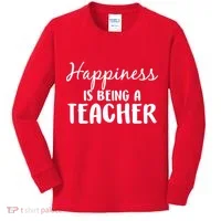 Happiness Is Being A Teacher Kids Long Sleeve Shirt thumb 0
