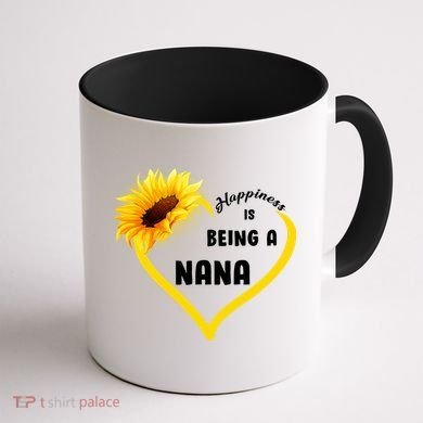 Happiness Is Being Called Nana Sunflower Coffee Mug back