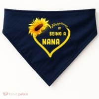 Happiness Is Being Called Nana Sunflower USA-Made Doggie Bandana thumb 0