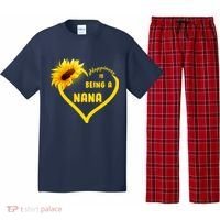 Happiness Is Being Called Nana Sunflower Pajama Set thumb 0