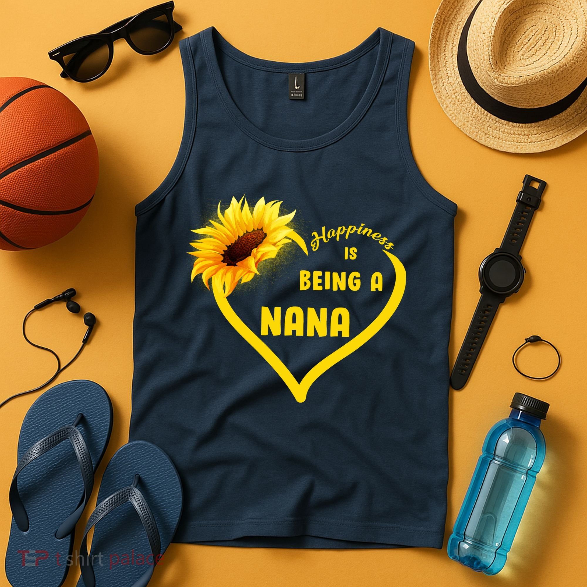Happiness Is Being Called Nana Sunflower Tank Top
