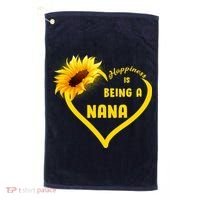 Happiness Is Being Called Nana Sunflower Golf Towel thumb 0
