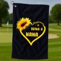 Happiness Is Being Called Nana Sunflower Golf Towel thumb 1