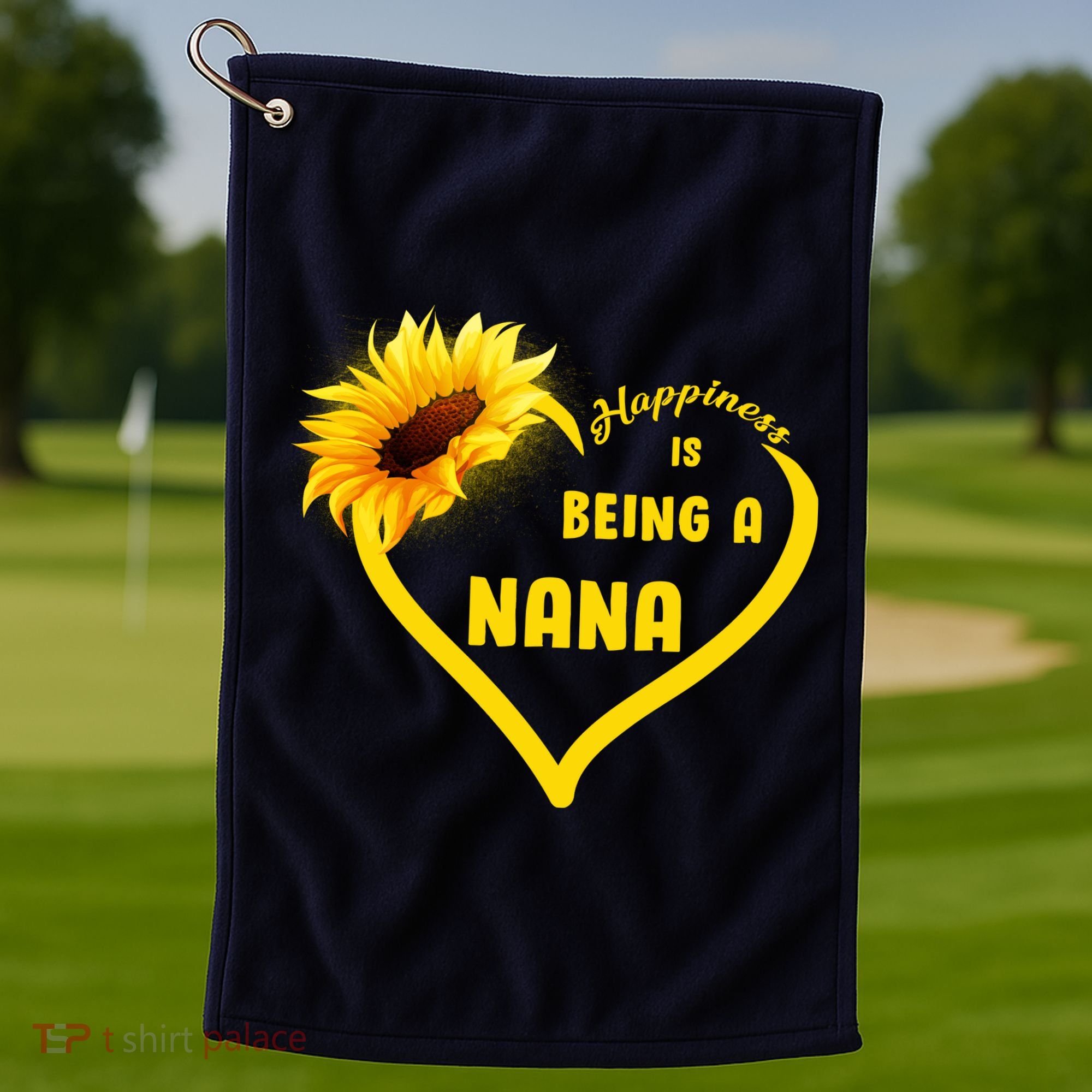 Happiness Is Being Called Nana Sunflower Golf Towel