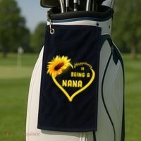 Happiness Is Being Called Nana Sunflower Golf Towel thumb 2