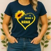 Happiness Is Being Called Nana Sunflower Women's T-Shirt thumb 2
