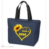 Happiness Is Being Called Nana Sunflower Tote Bag thumb 3
