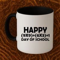 Happy 100 Days Of School Math Equation Coffee Mug thumb 2