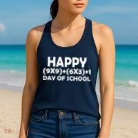 Happy 100 Days Of School Math Equation Women's Tank Top thumb 2