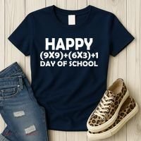 Happy 100 Days Of School Math Equation Women's T-Shirt thumb 3